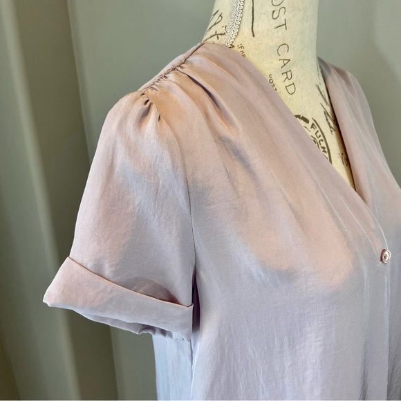 Aritzia Wilfred Nobel Short Sleeve Triacetate Oversized Blouse XS - Picture 6 of 12